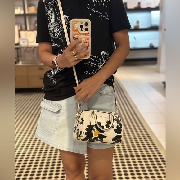 NWT Coach Mini Rowan Crossbody Bag With Floral Print - Picture 9 of 9